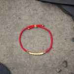 Gold Plated Lucky Red String Bracelet (1)