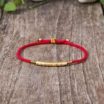 Gold Plated Lucky Red String Bracelet (1)