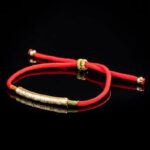 Gold Plated Lucky Red String Bracelet (1)