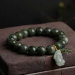 Green Jade Bracelet with Pixiu Wealth Attraction Bracelet (5)