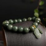 Green Jade Bracelet with Pixiu Wealth Attraction Bracelet (5)