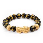 Obsidian Gold-Plated Pixiu Bracelet Wealth Attraction Bracelet (1)