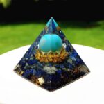 Lapis Lazuli Orgone Pyramid with Healing Turquoise Sphere (1)