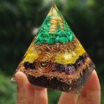 Malachite Citrine Amethyst Orgone Pyramid Healing Crystal Pyramid (1)