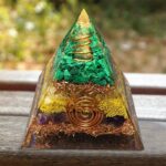 Malachite Citrine Amethyst Orgone Pyramid Healing Crystal Pyramid (1)