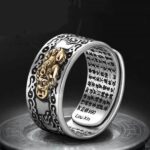 Adjustable Feng Shui Pixiu Mantra Ring (5)