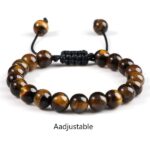 Adjustable Genuine Gemstone Tiger Eye Bracelet (5)