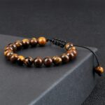 Adjustable Genuine Gemstone Tiger Eye Bracelet (5)