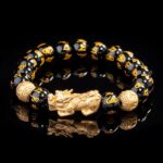 Feng Shui Black Obsidian Pixiu Wealth Bracelet (1)