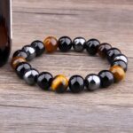 Tiger Eye Onyx Hematite Triple Protection Bracelet (5)