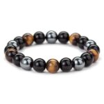 Tiger Eye Onyx Hematite Triple Protection Bracelet (5)