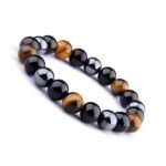 Tiger Eye Onyx Hematite Triple Protection Bracelet (5)