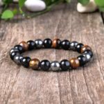 Tiger Eye Onyx Hematite Triple Protection Bracelet (5)