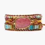 Multi Layer Healing Rhodochrosite Wrap Bracelet (1)