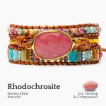 Multi Layer Healing Rhodochrosite Wrap Bracelet (1)