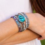 Multi Strand Boho Turquoise Healing Wrap Bracelet (6)