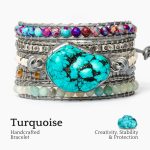 Multi Strand Boho Turquoise Healing Wrap Bracelet (6)