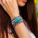 Multi Strand Boho Turquoise Healing Wrap Bracelet (6)