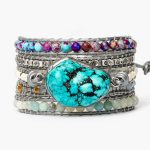 Multi Strand Boho Turquoise Healing Wrap Bracelet (6)