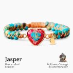 Turquoise Beaded Friendship Bracelet With Passion Heart (551)