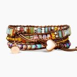 Imperial Jasper Heart Protection Wrap Bracelet (15)