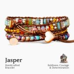 Imperial Jasper Heart Protection Wrap Bracelet (15)